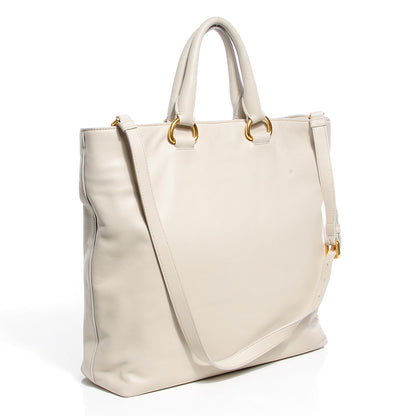 Prada Soft Calf Shopper Tote Ghiaccio 3 of 10