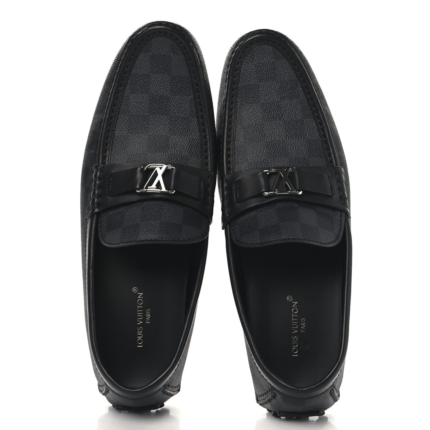 Damier Graphite Calfskin Mens Major Loafers 10