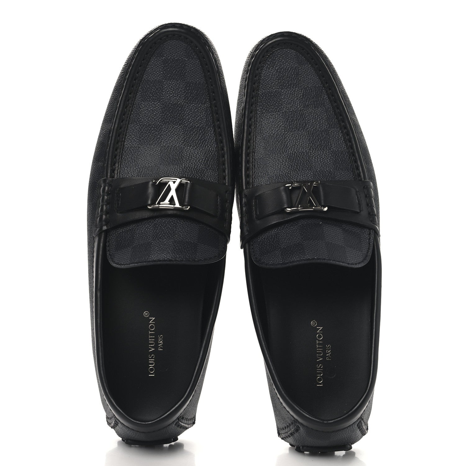 Louis Vuitton Damier Graphite Calfskin Mens Major Loafers 10 2 of 10