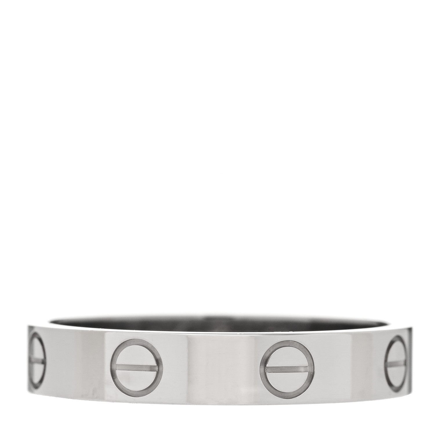 Cartier 18K White Gold 3.5mm LOVE Wedding Band Ring 55 7.25 3 of 5