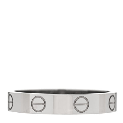 Cartier 18K White Gold 3.5mm LOVE Wedding Band Ring 55 7.25 3 of 5