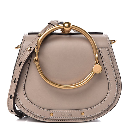 Chloe Calfskin Suede Small Nile Bracelet Bag Motty Grey 1 of 10