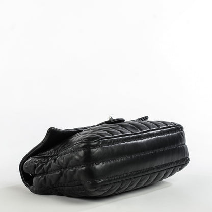 Chanel Lambskin Vertical Stitch Jumbo Single Flap Black 4 of 8