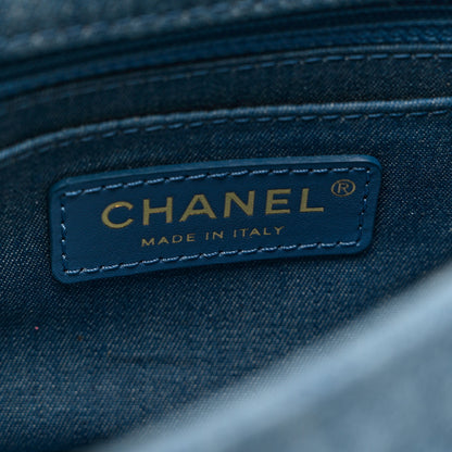 Chanel Denim Quilted Mini Pearl Crush Flap Blue 7 of 9
