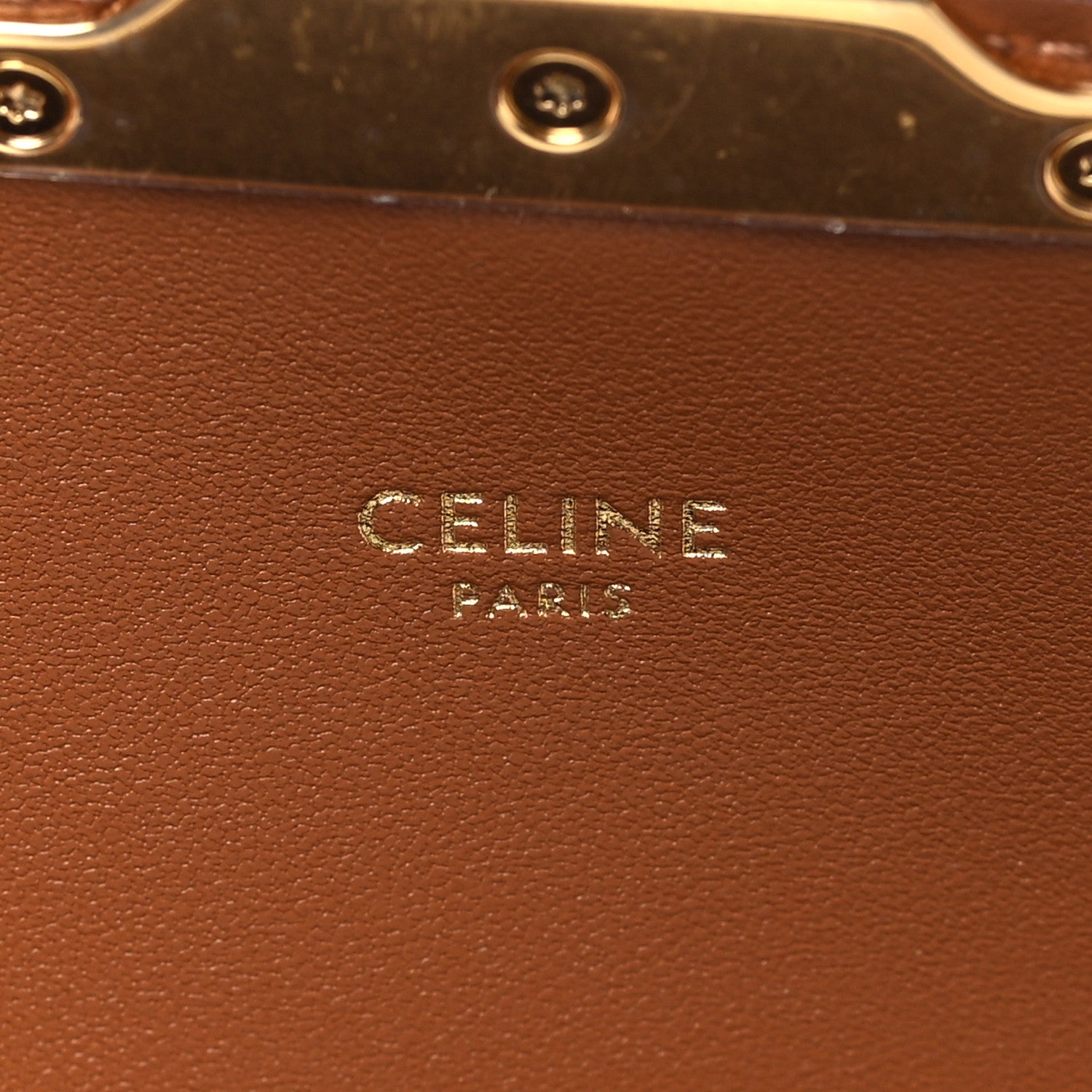 Celine Embroidered Raffia Natural Calfskin Teen Triomphe Natural Tan 6 of 9