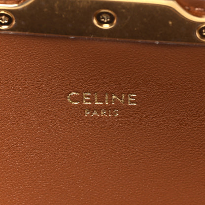 Celine Embroidered Raffia Natural Calfskin Teen Triomphe Natural Tan 6 of 9