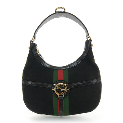 Gucci Monogram Reins Hobo Black 1 of 8