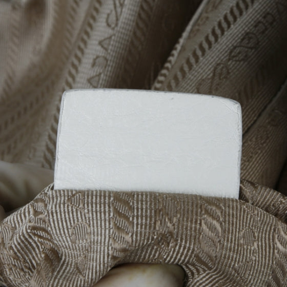 Prada Jacquard Canvas Logo Studded Tote 14 of 15