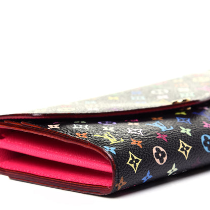 Louis Vuitton Monogram Multicolor Sarah Wallet NM Black Grenade 7 of 10