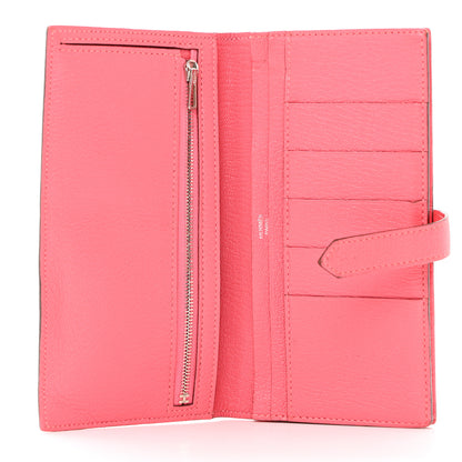 Hermes Chèvre Mysore Bearn Gusset Wallet Rose Lipstick 5 of 16