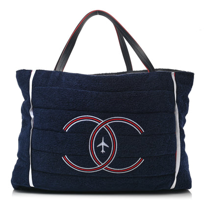 Chanel Reversible Chanel Airlines Tote Silver Navy 13 of 19