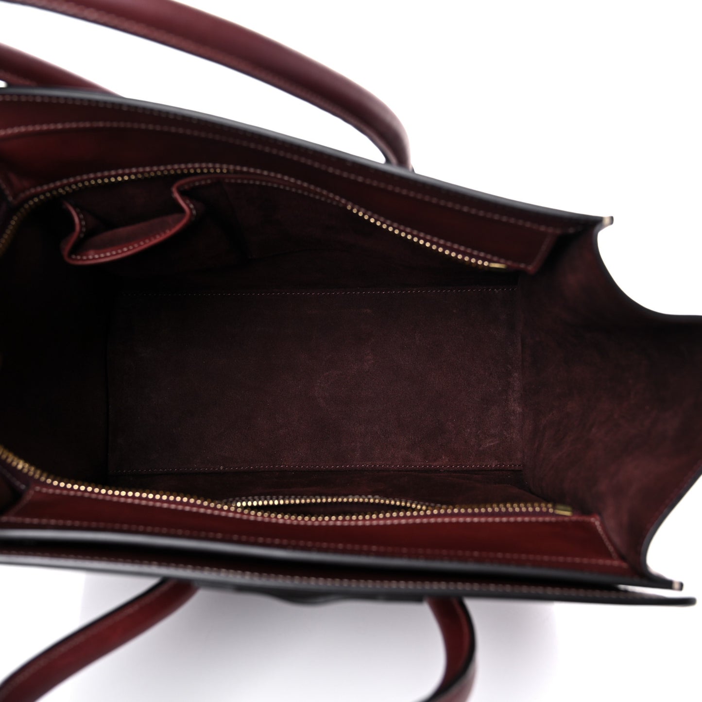 Smooth Calfskin Micro Luggage Burgundy