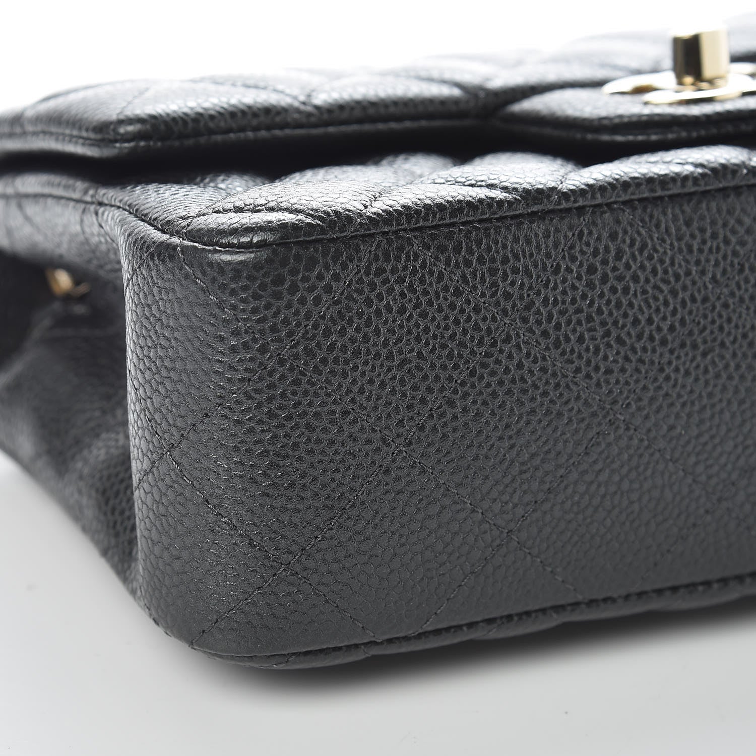 Chanel Caviar Quilted Mini Rectangular Flap Dark Charcoal 5 of 10