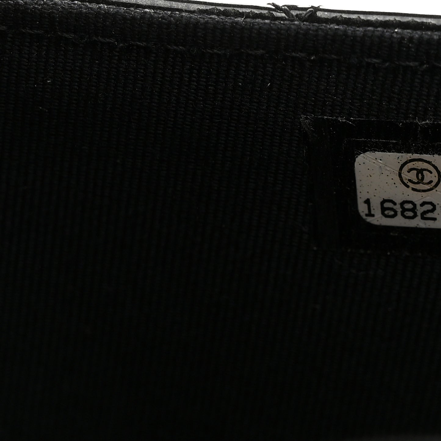 Striated Patent Quilted Travel Wallet Black
