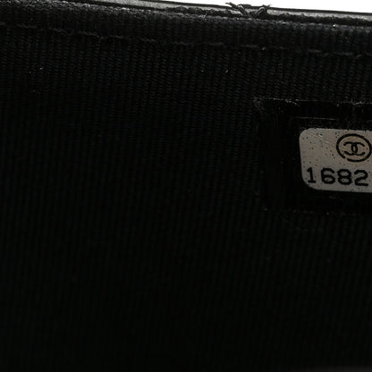 Chanel Striated Patent Quilted Travel Wallet Black 8 of 9