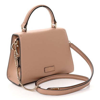 Valentino Garavani Grainy Calfskin Swarovski Crystal Embellished Small VSling Top Handle Bag Rose Cannelle 3 of 9