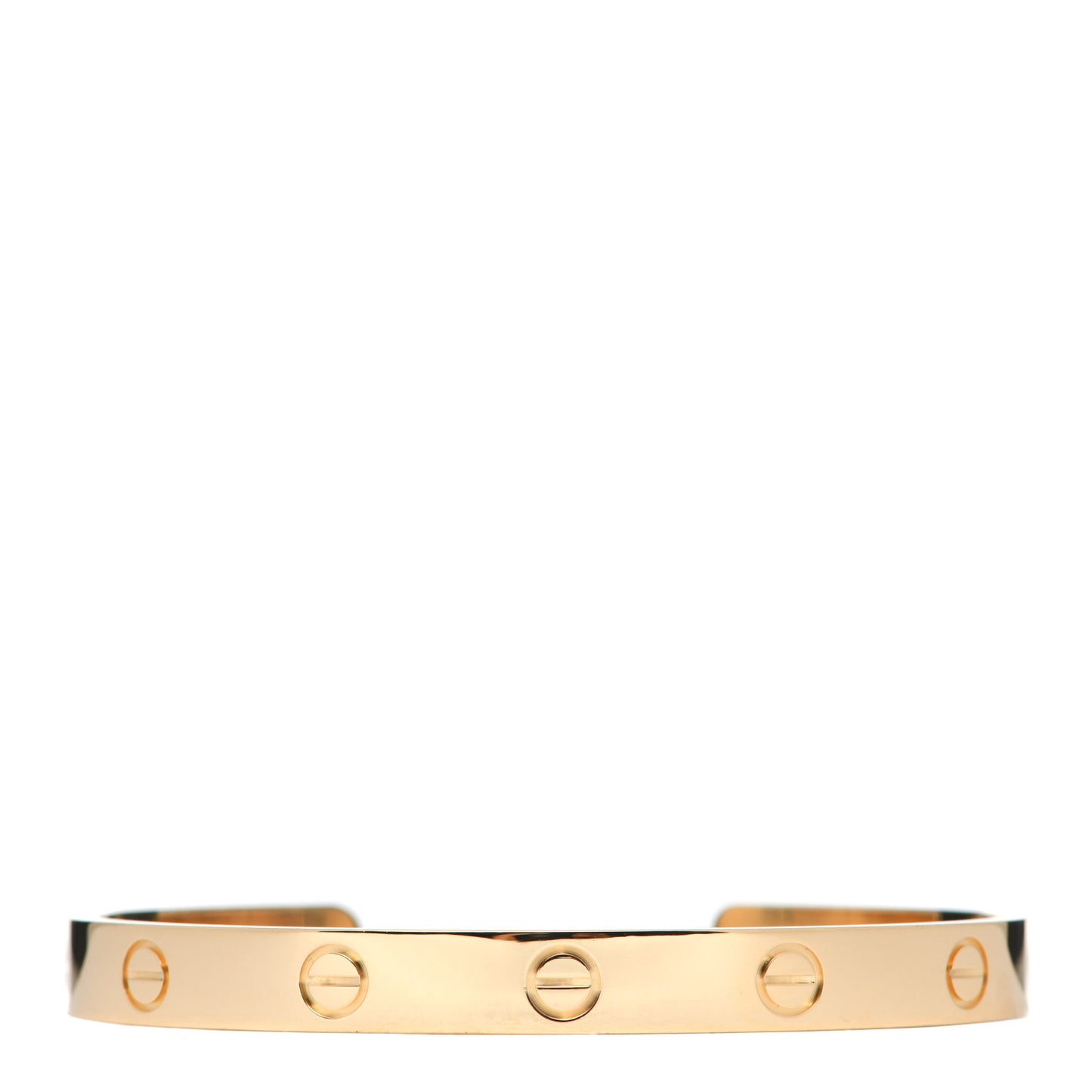 18K Yellow Gold LOVE Cuff Bracelet 17