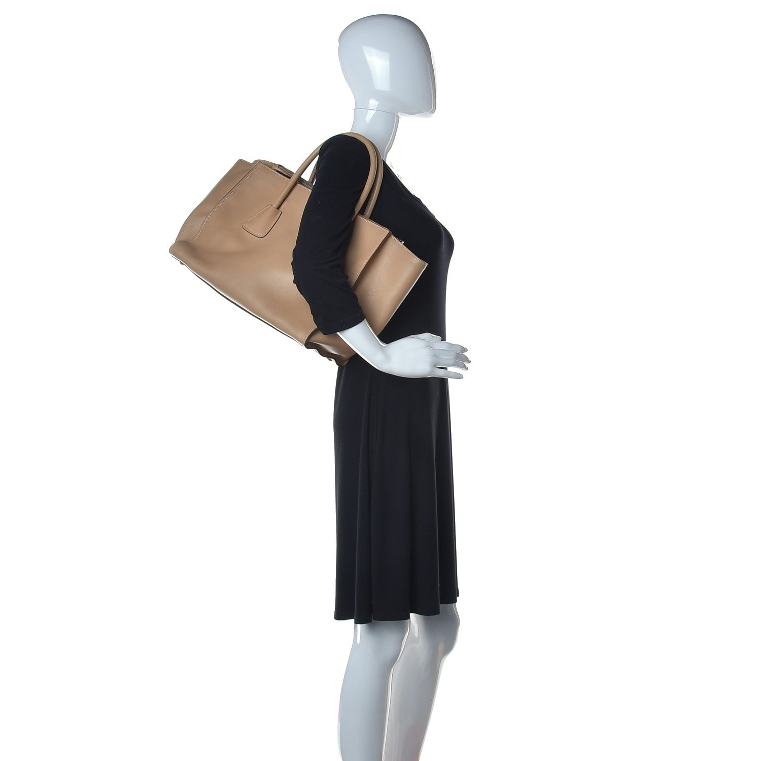 Prada Vitello Soft Twin Pocket Tote 2 of 15