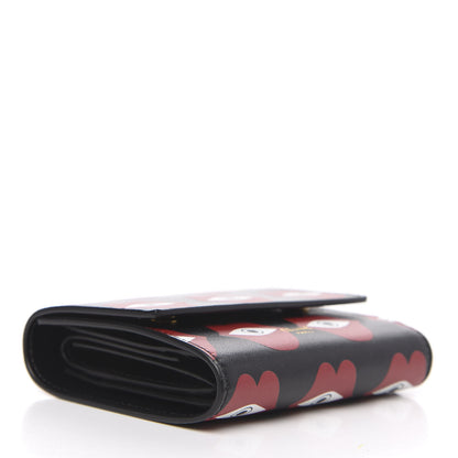 Celine X ANNELI SANAYE HENRIKSSON Smooth Calfskin Telepathic Compact Wallet Red Black 4 of 8