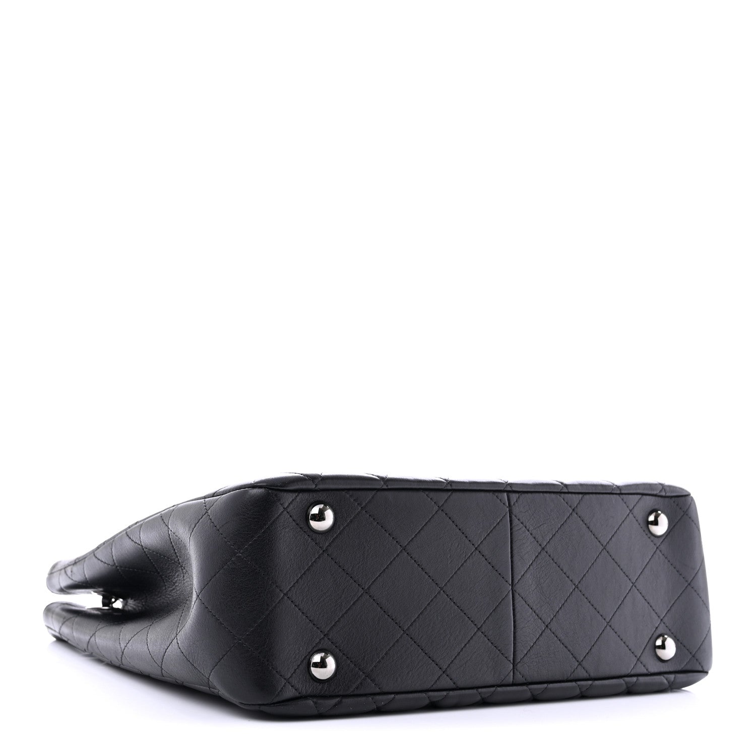 Chanel Lambskin Quilted Front Flap Tote Black 4 of 11