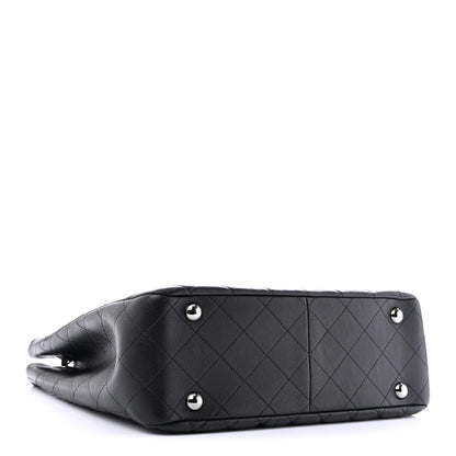 Chanel Lambskin Quilted Front Flap Tote Black 4 of 11