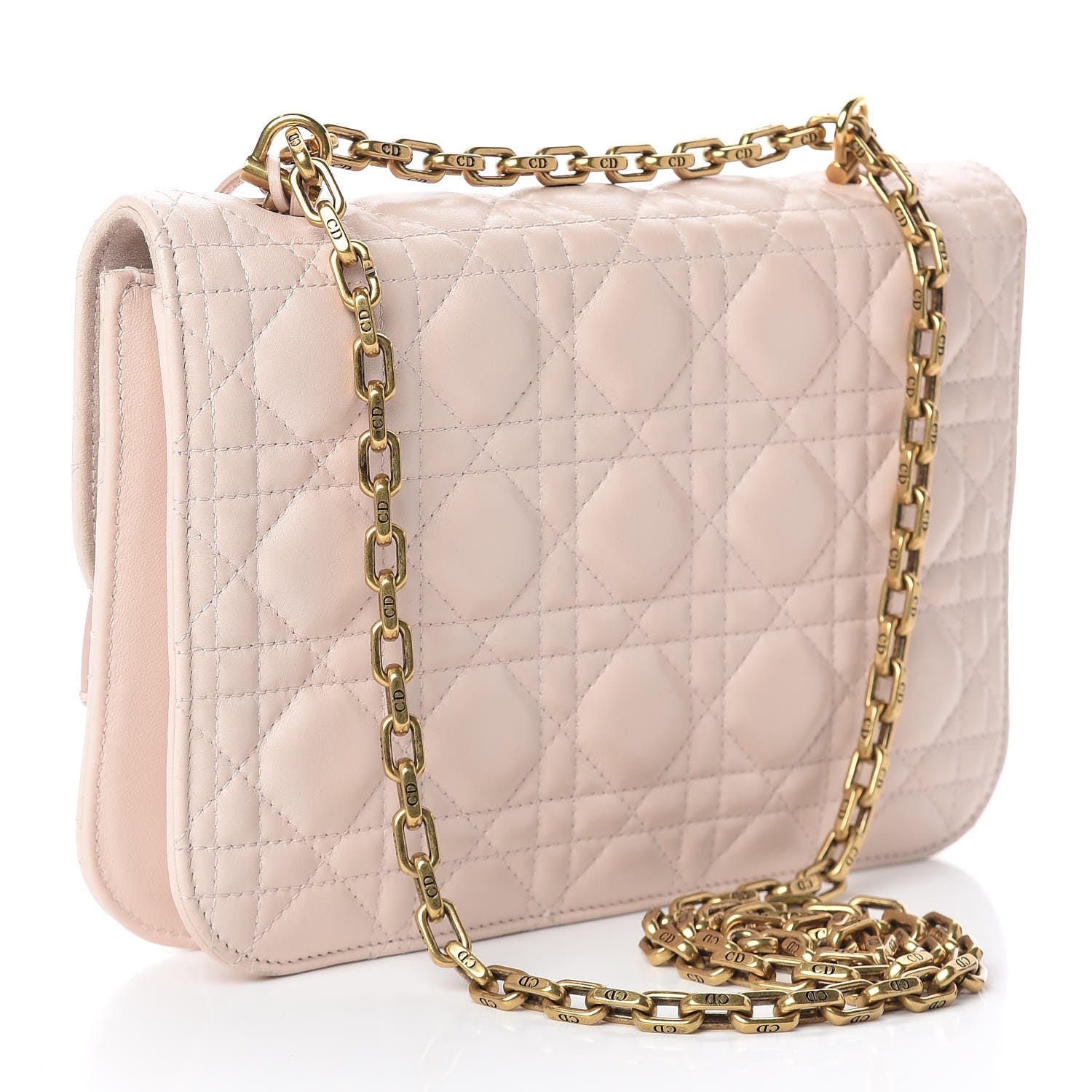 Christian Dior Lambskin Cannage Large Dioraddict Flap Rose Poudre 3 of 17