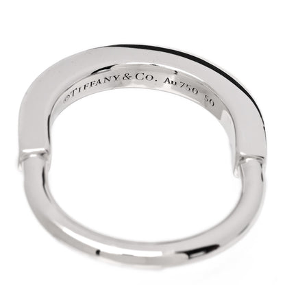 Tiffany 18K White Gold Lock Ring 50 5.5 4 of 5