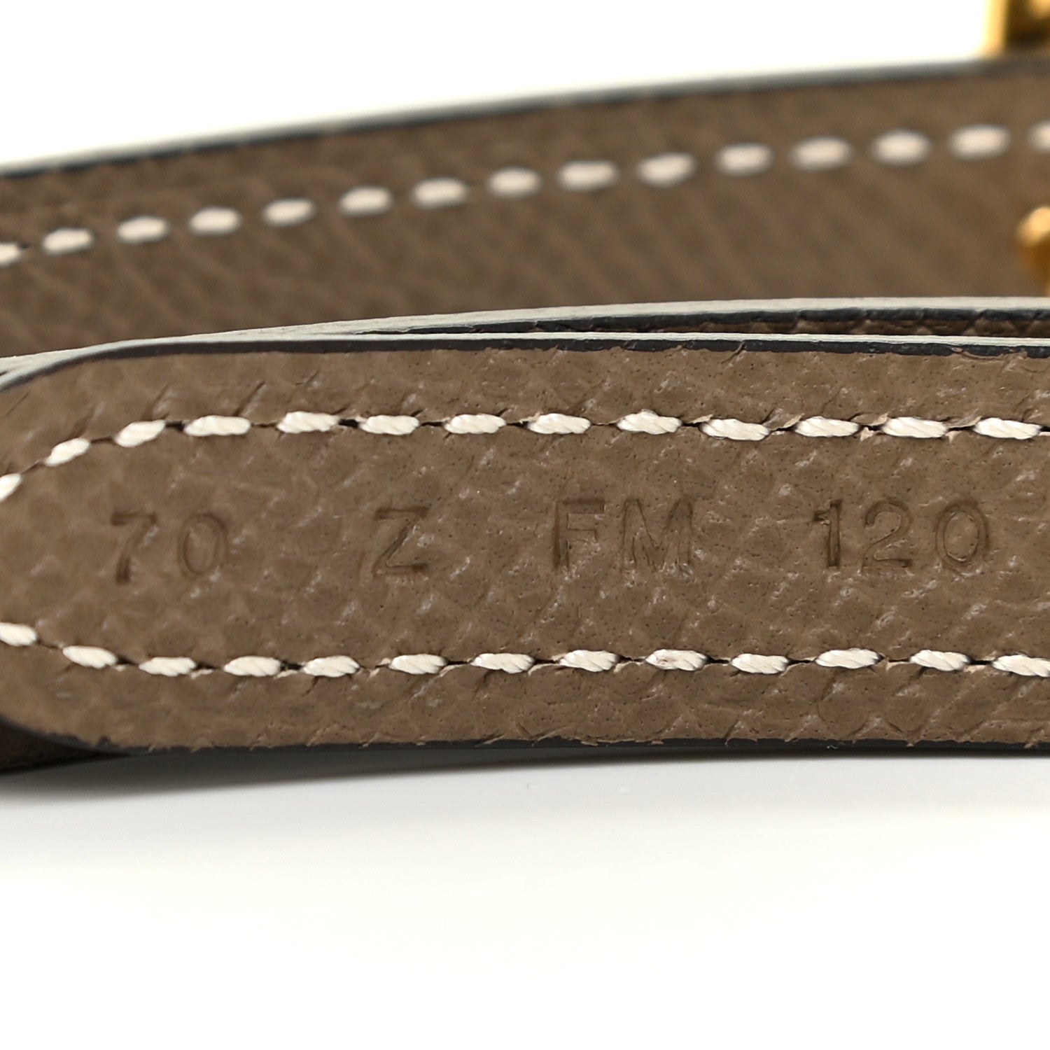 Hermes Swift Epsom 13mm Ancre Belt 70 Black Etoupe 6 of 9
