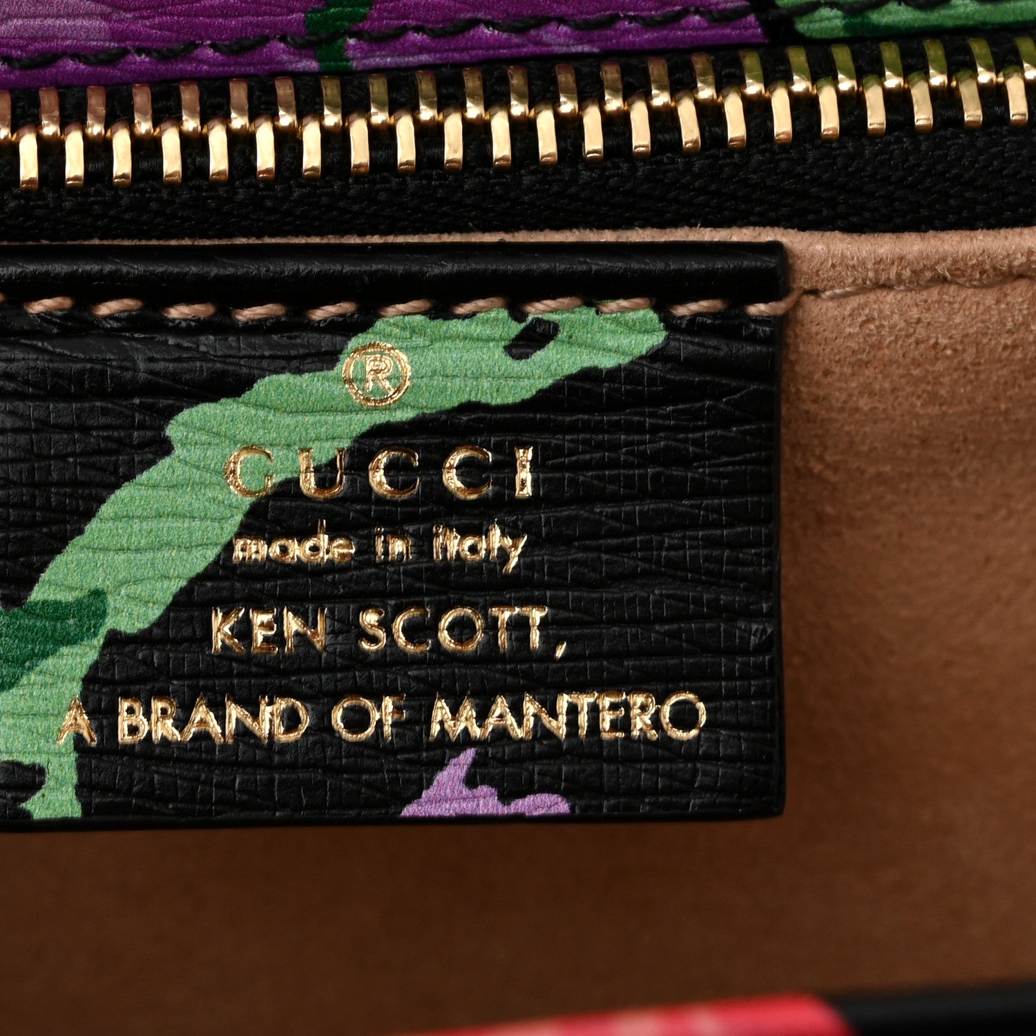Gucci X KEN SCOTT New Shangai Calfskin Jenny Floral Print Horsebit 1955 Shoulder Bag Black Pink 6 of 10