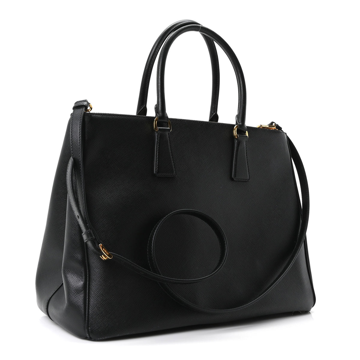 Prada Saffiano Lux Large Galleria Double Zip Tote Black 3 of 10