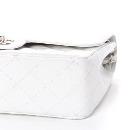 Chanel Caviar Quilted Jumbo Double Flap White 8 of 14