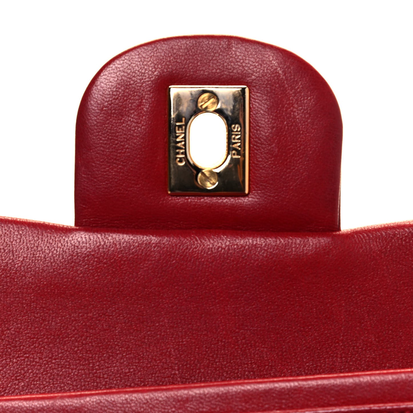 Lambskin Quilted Small Double Flap Red