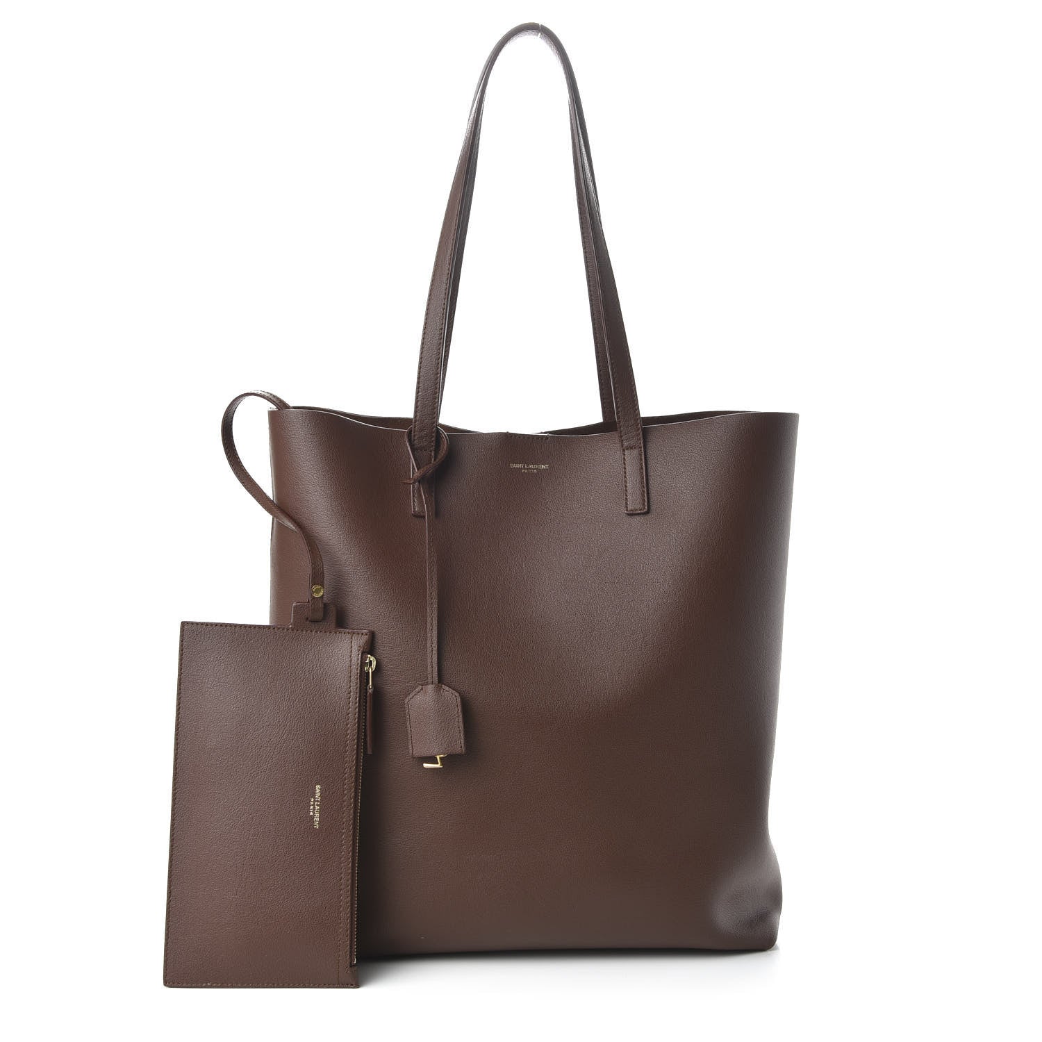 Saint Laurent Calfskin Medium Shopping Tote Old Brandy 1 of 11