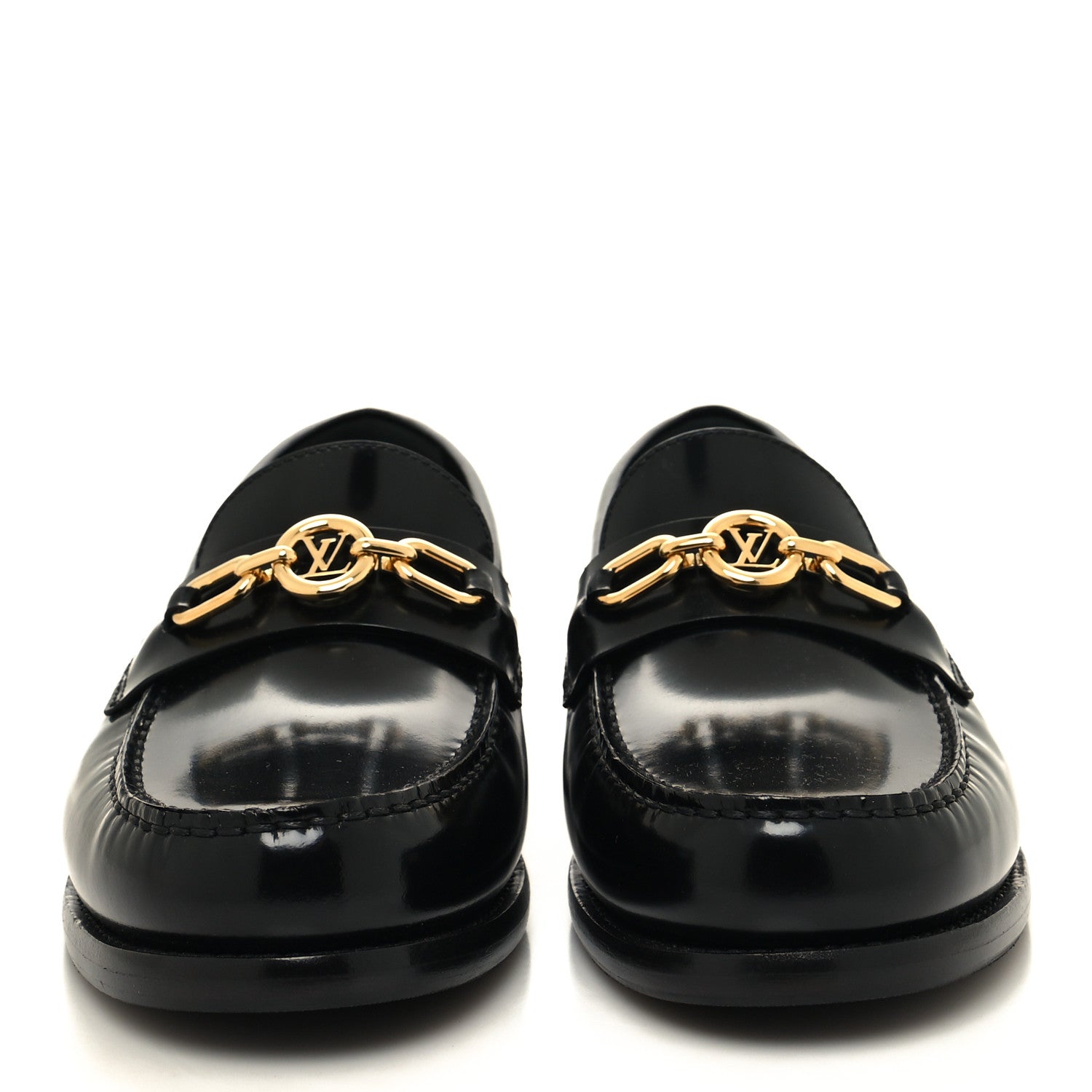 Louis Vuitton Glazed Calfskin Chess Flat Loafer 39.5 2 of 8
