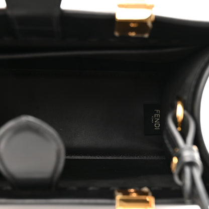 Fendi Vitello King Plexiglass Small Fendi Sunshine Shopper Tote Black 5 of 11