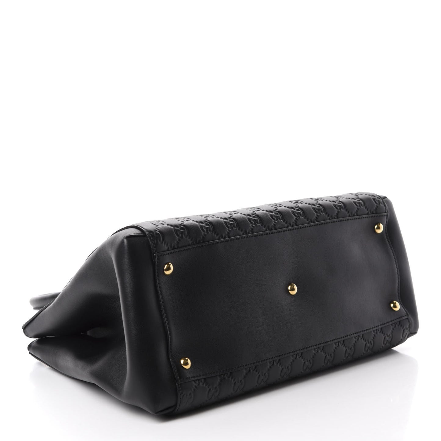 Soft Guccissima Signature Top Handle Tote Bag Black