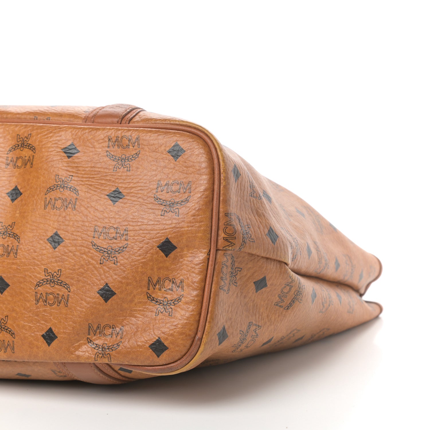 MCM Visetos Shopping Tote Cognac 8 of 8