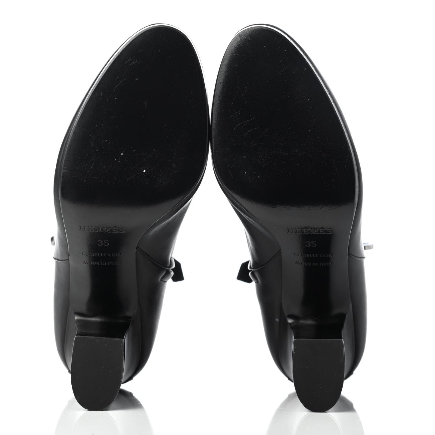 Calfskin Joueuse Ankle Boots 35 Black