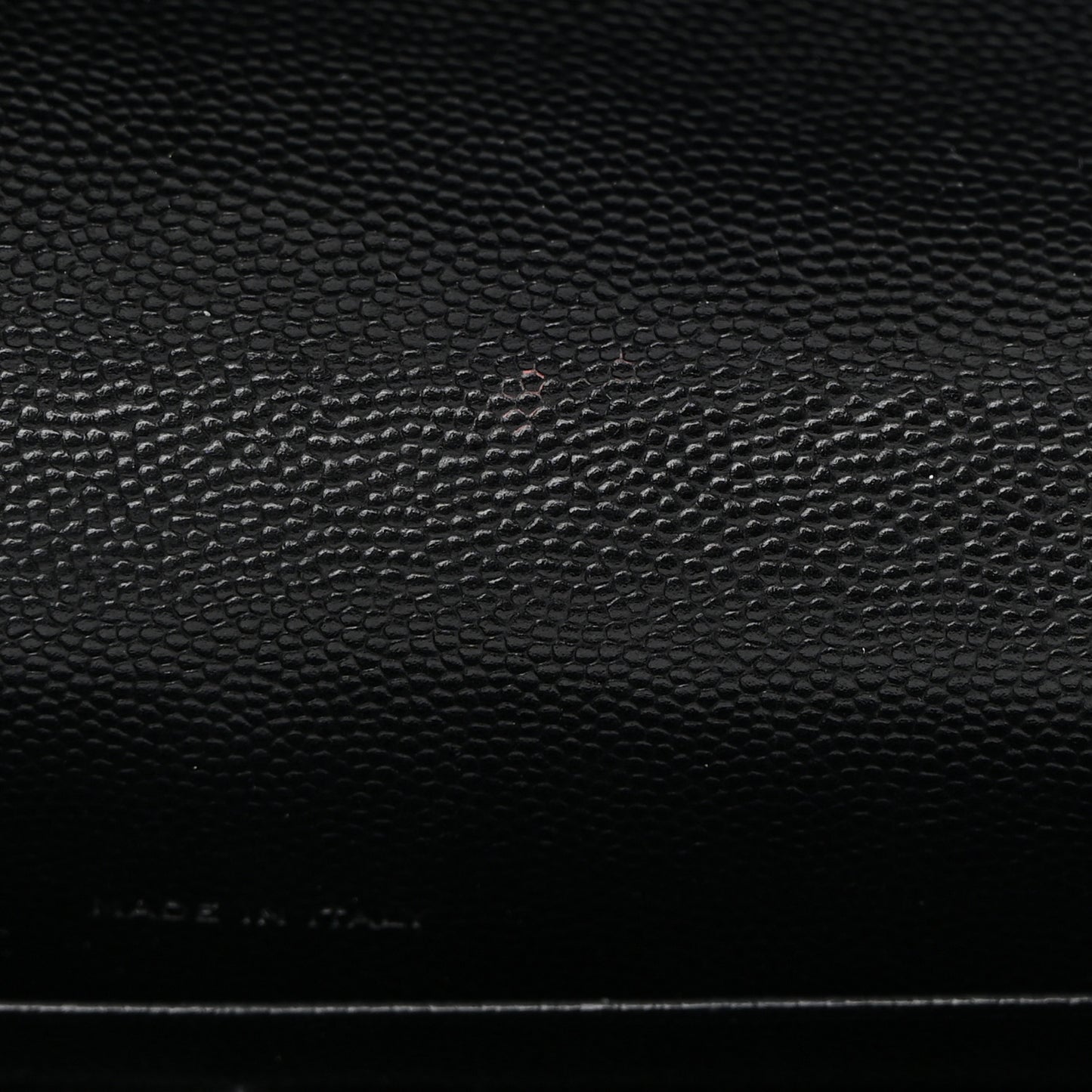 Grain De Poudre Matelasse Chevron Monogram Envelope Chain Wallet Black