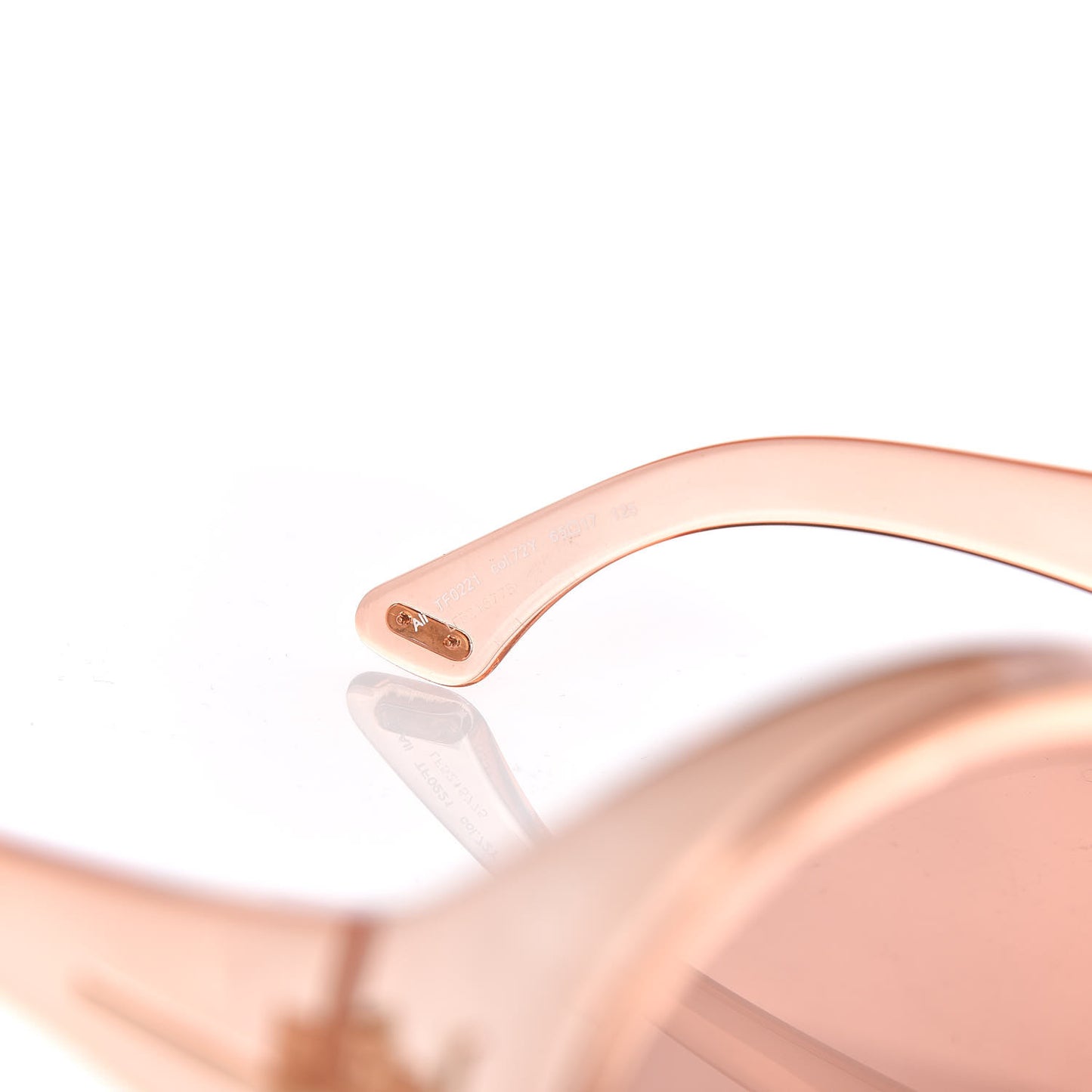 Ali Oversized Round Sunglasses TF0221 Peach Pink