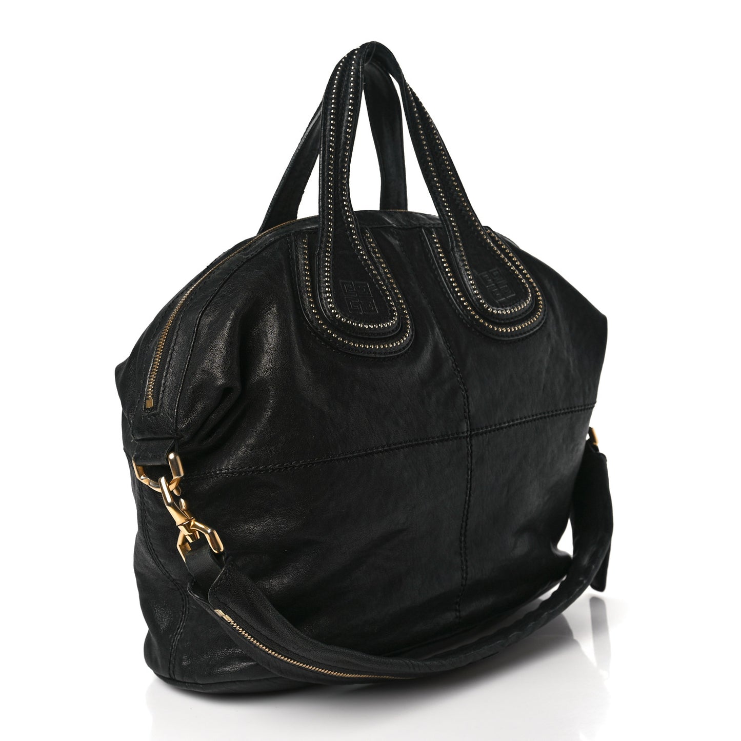 Lambskin Studded Medium Nightingale Black