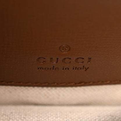 Gucci GG Supreme Monogram Azalea Calfskin Mini Retro Interlocking G Flap Shoulder Bag Beige Ebony Brown Sugar 6 of 10