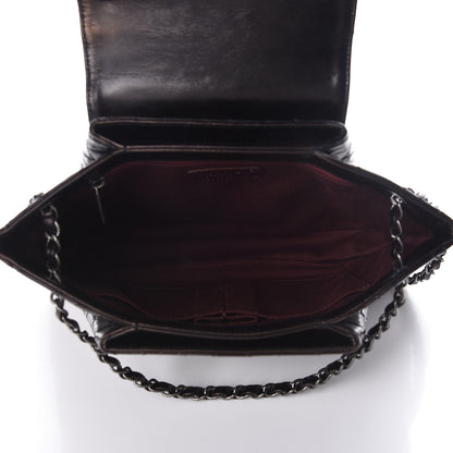 Chanel Glazed Calfskin Quilted Accordion Flap Black 5 of 11