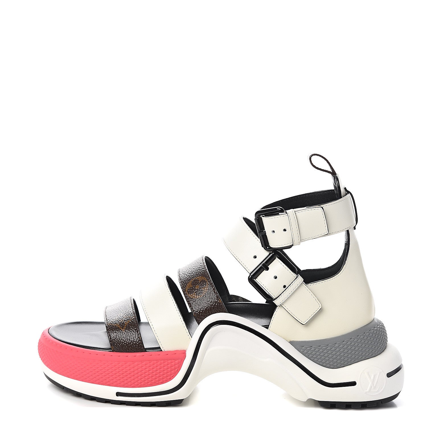 Louis Vuitton Patent Monogram LV Archlight Sandal 38.5 White 1 of 9