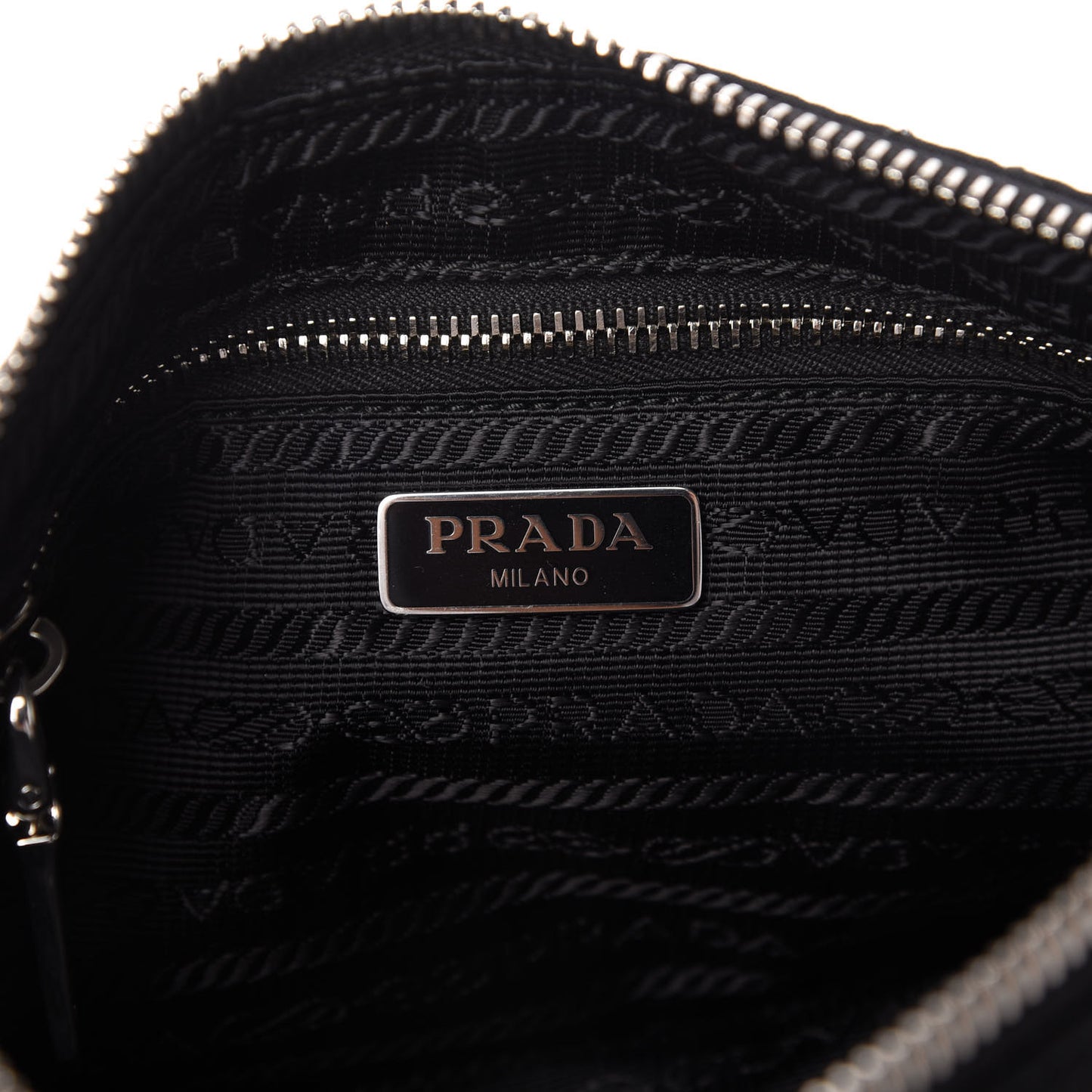 Nylon Tessuto Impuntu Quilted Crossbody Bag Black