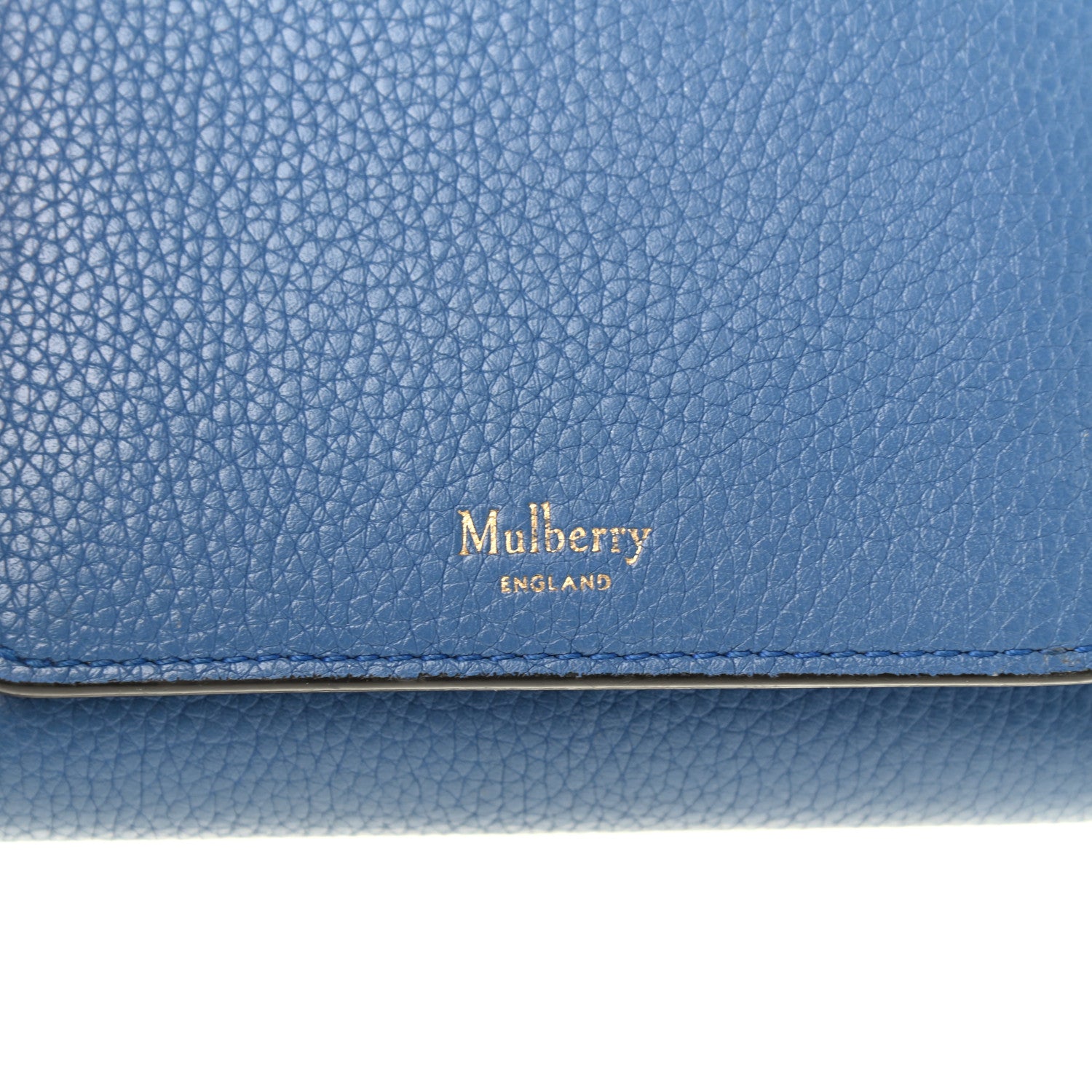Mulberry Small Classic Grain Tri-fold Wallet Blue 6 of 13