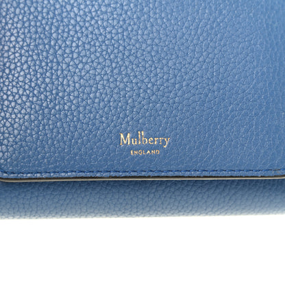 Mulberry Small Classic Grain Tri-fold Wallet Blue 6 of 13