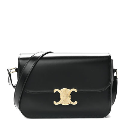 Celine Shiny Calfskin Medium Triomphe Black 1 of 11