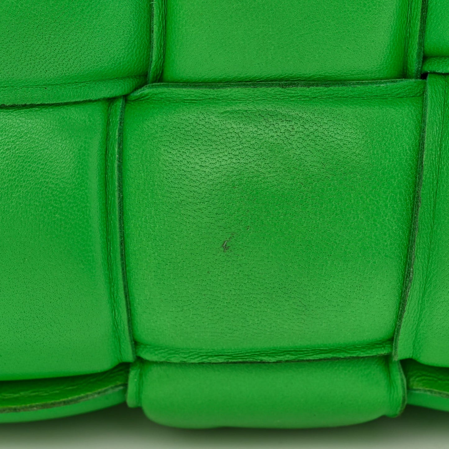 Lambskin Maxi Intreccio Padded Chain Cassette Crossbody Bag Grass