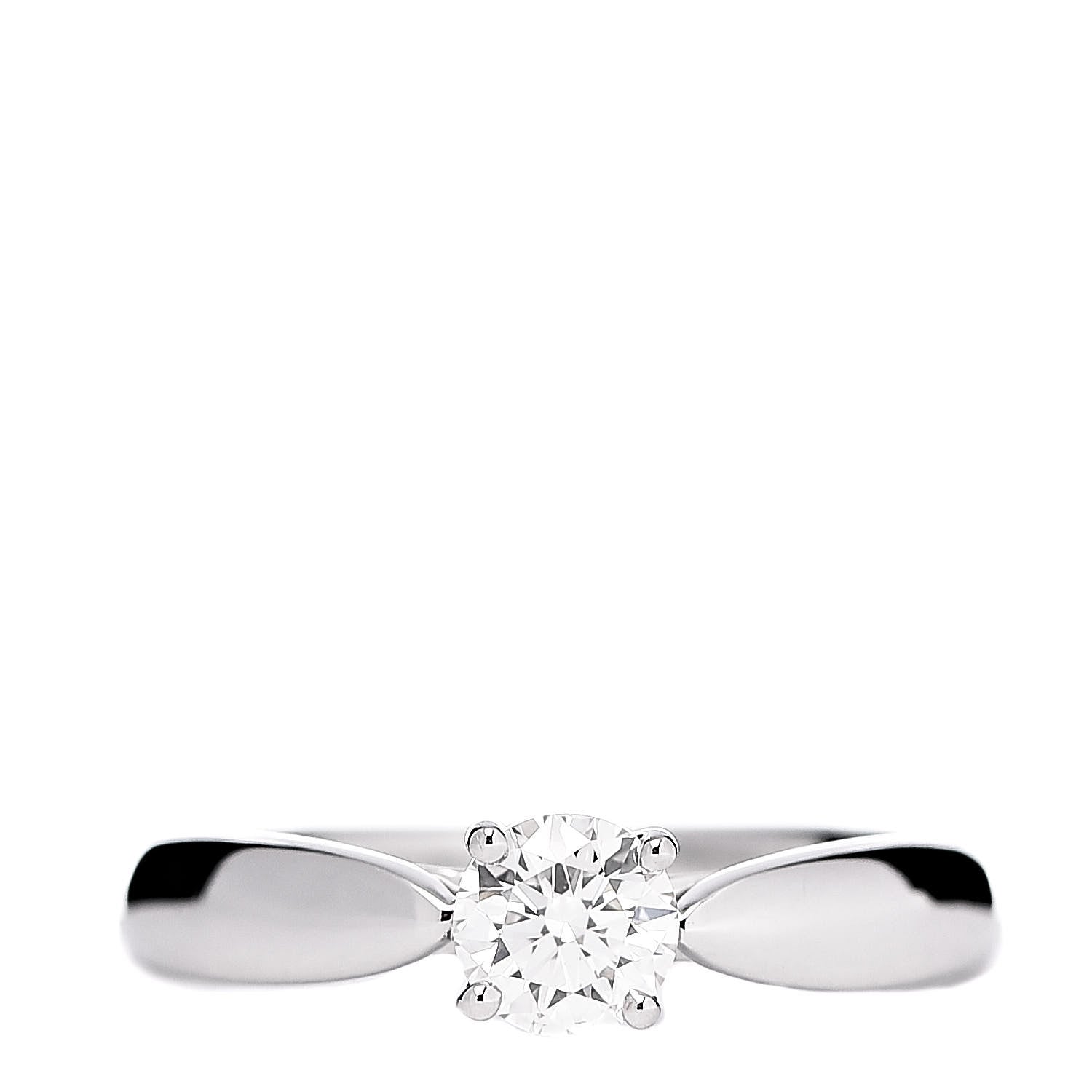 Tiffany Platinum Diamond .33ct Harmony Solitaire Engagement Ring 48 4.5 1 of 6